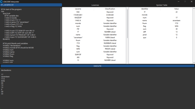 LOLCODE Interpreter card